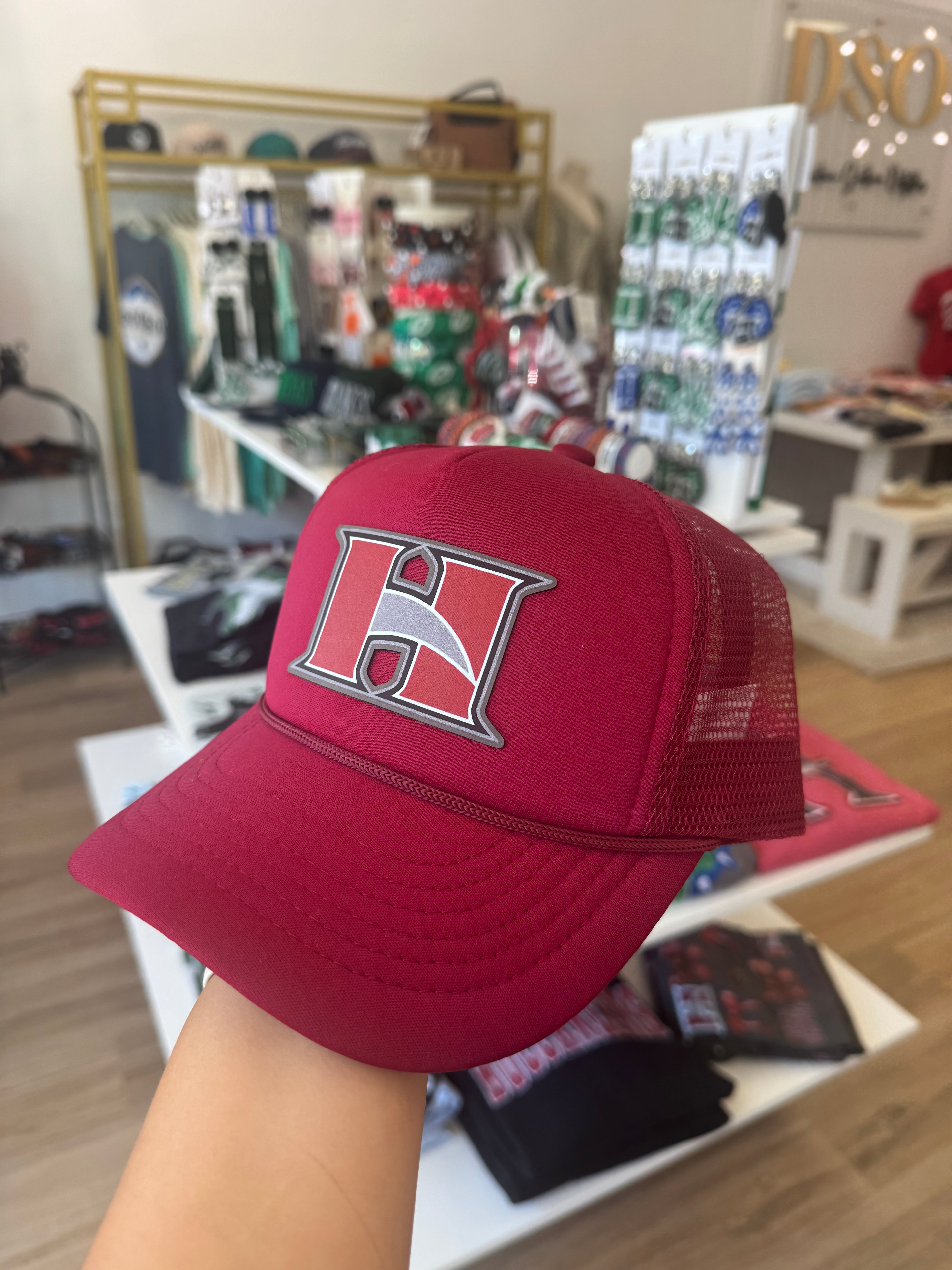 Hillgrove H Maroon Trucker Hat