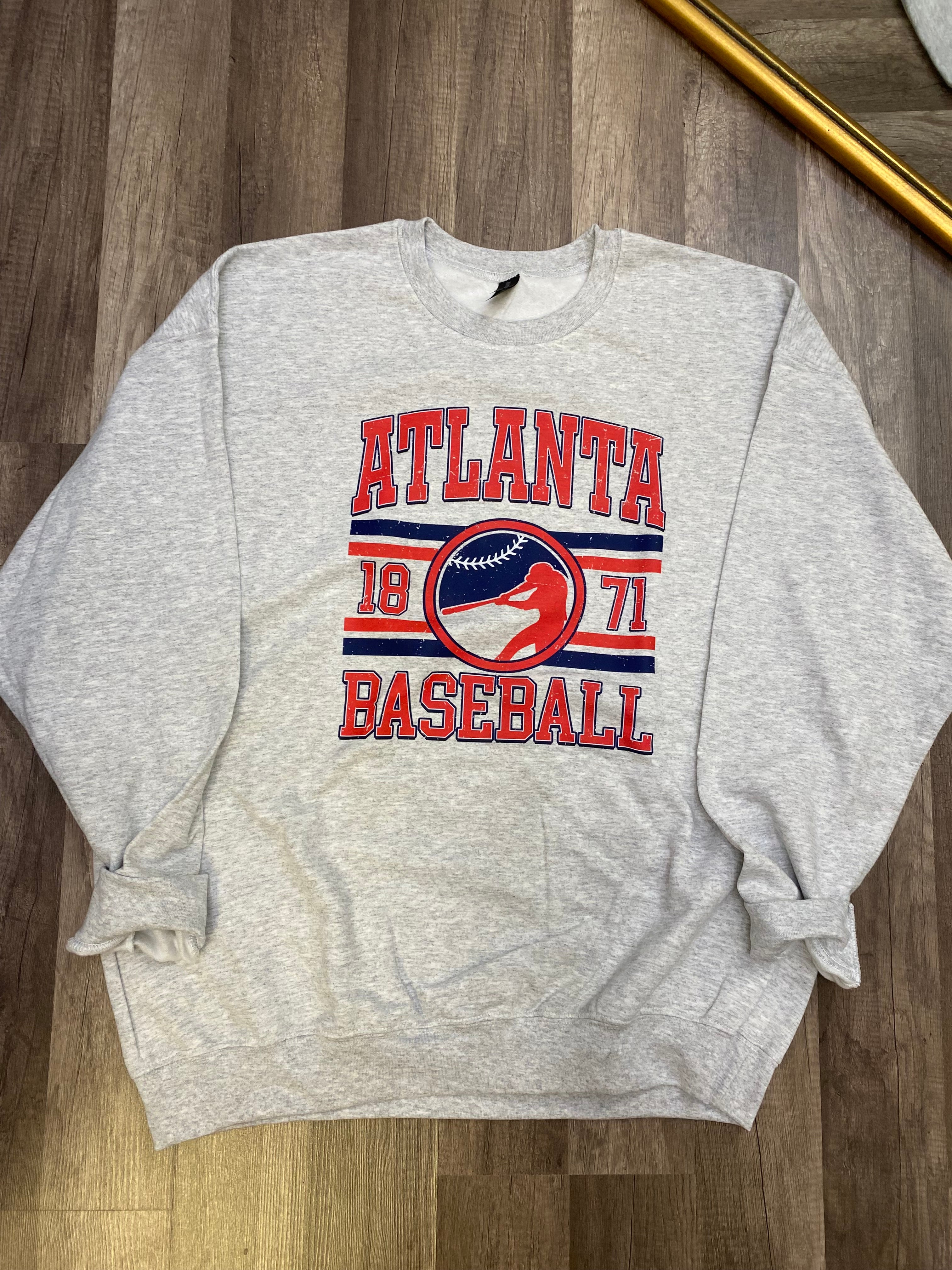 Atlanta Baseball 1871 with Player on Sport Grey
