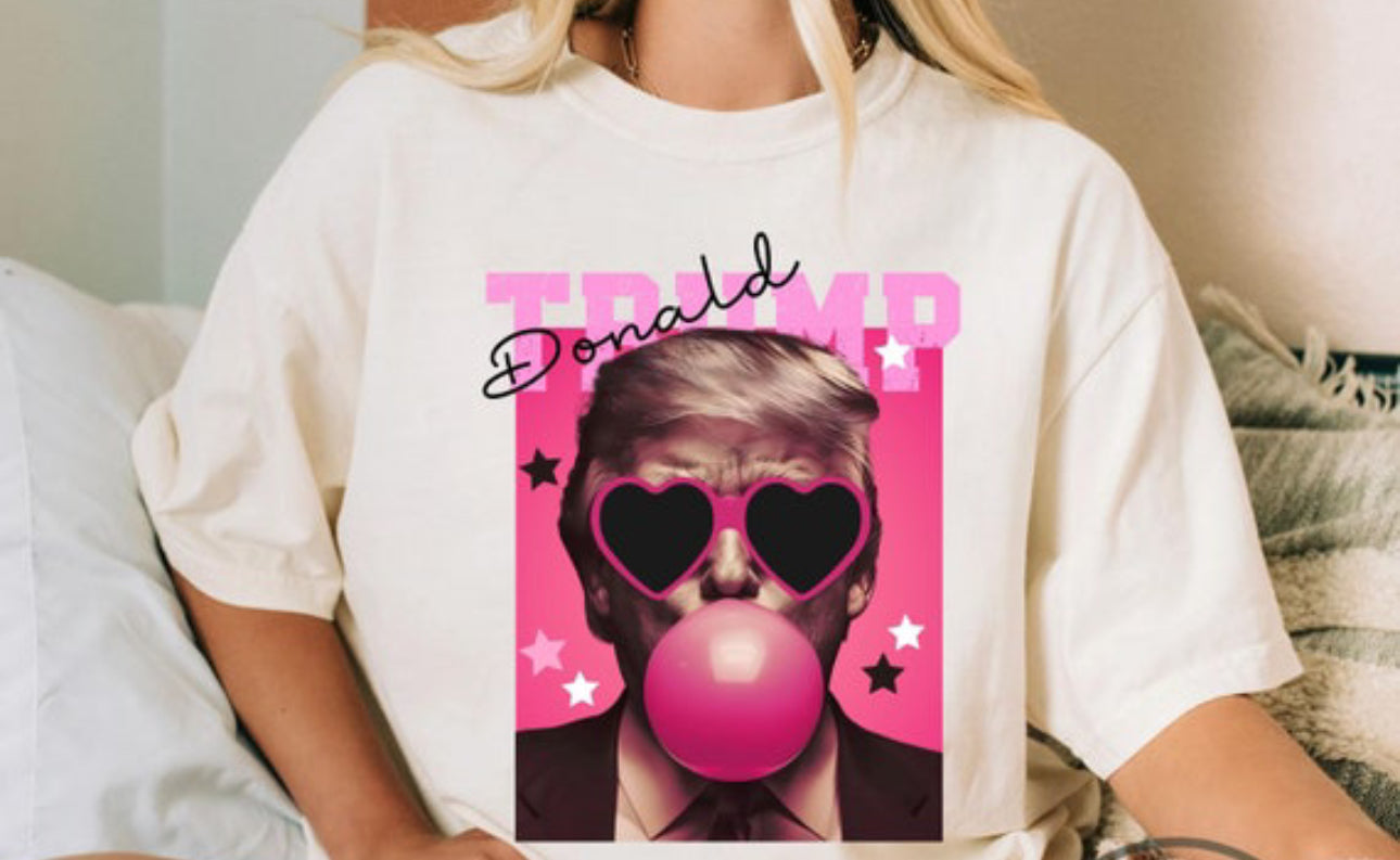 Donald Trump Blowing Gum Tee