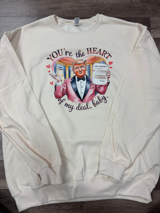 You’re the heart of the deal baby trump sweatshirt