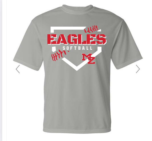 MT ZION EAGLES SOFTBALL GREY DRI FIT TEE
