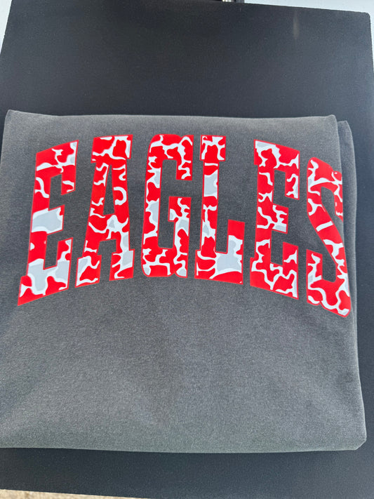 Eagles red & grey camo on dark grey