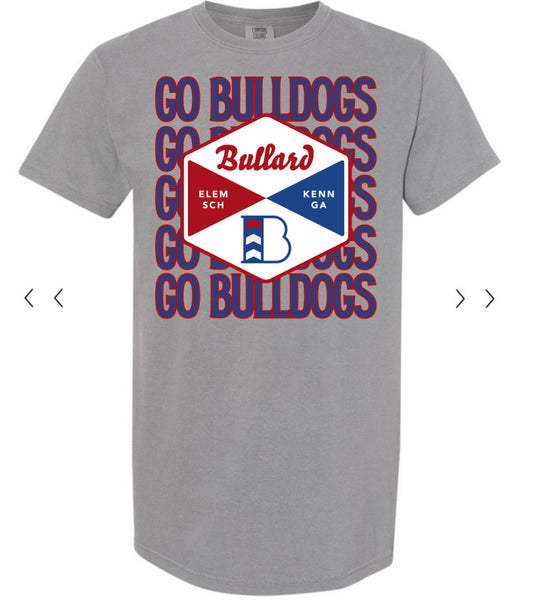 Bullard Bulldogs Mascot Stacked Tee