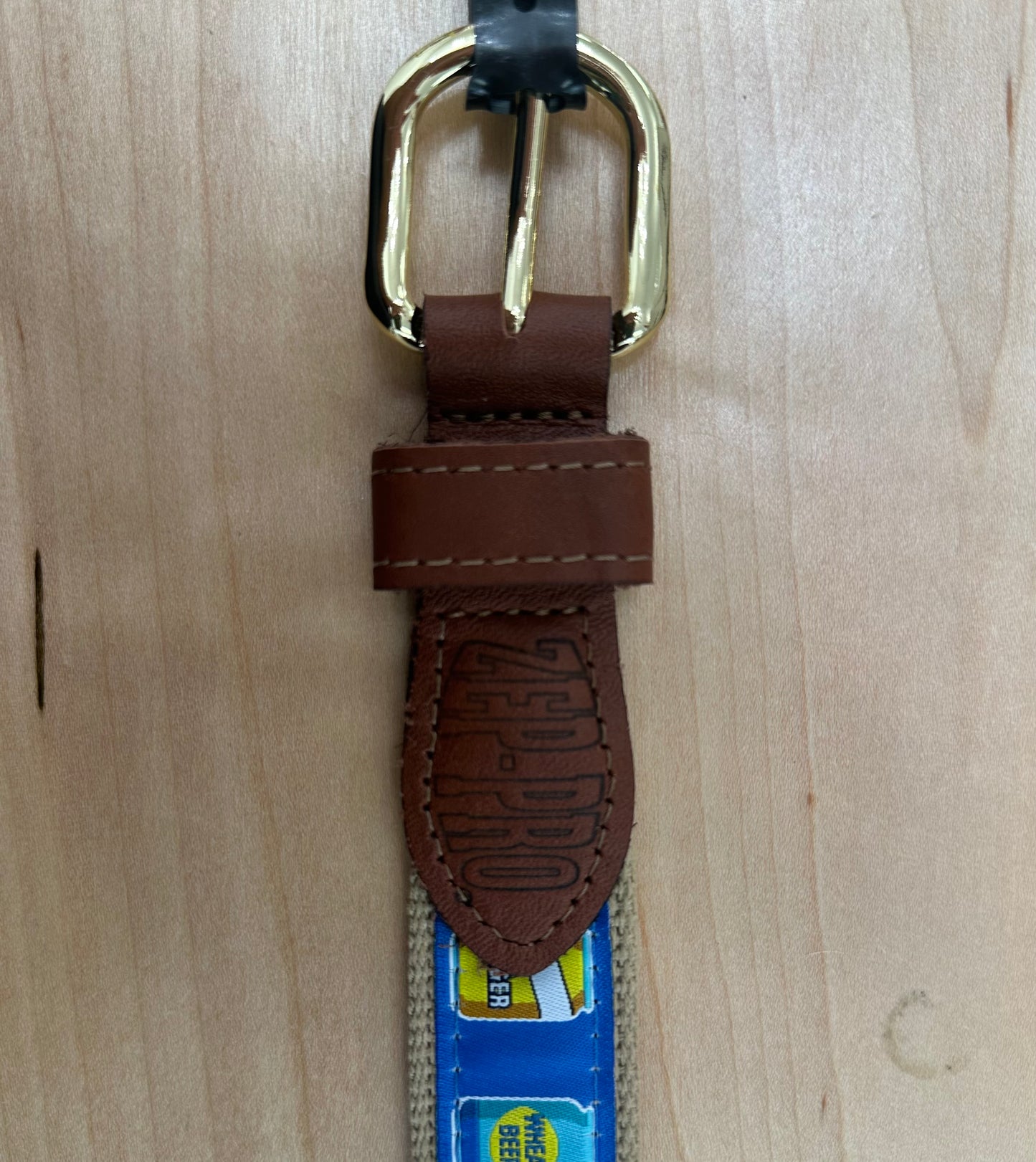 Beer Cans Leather Belt