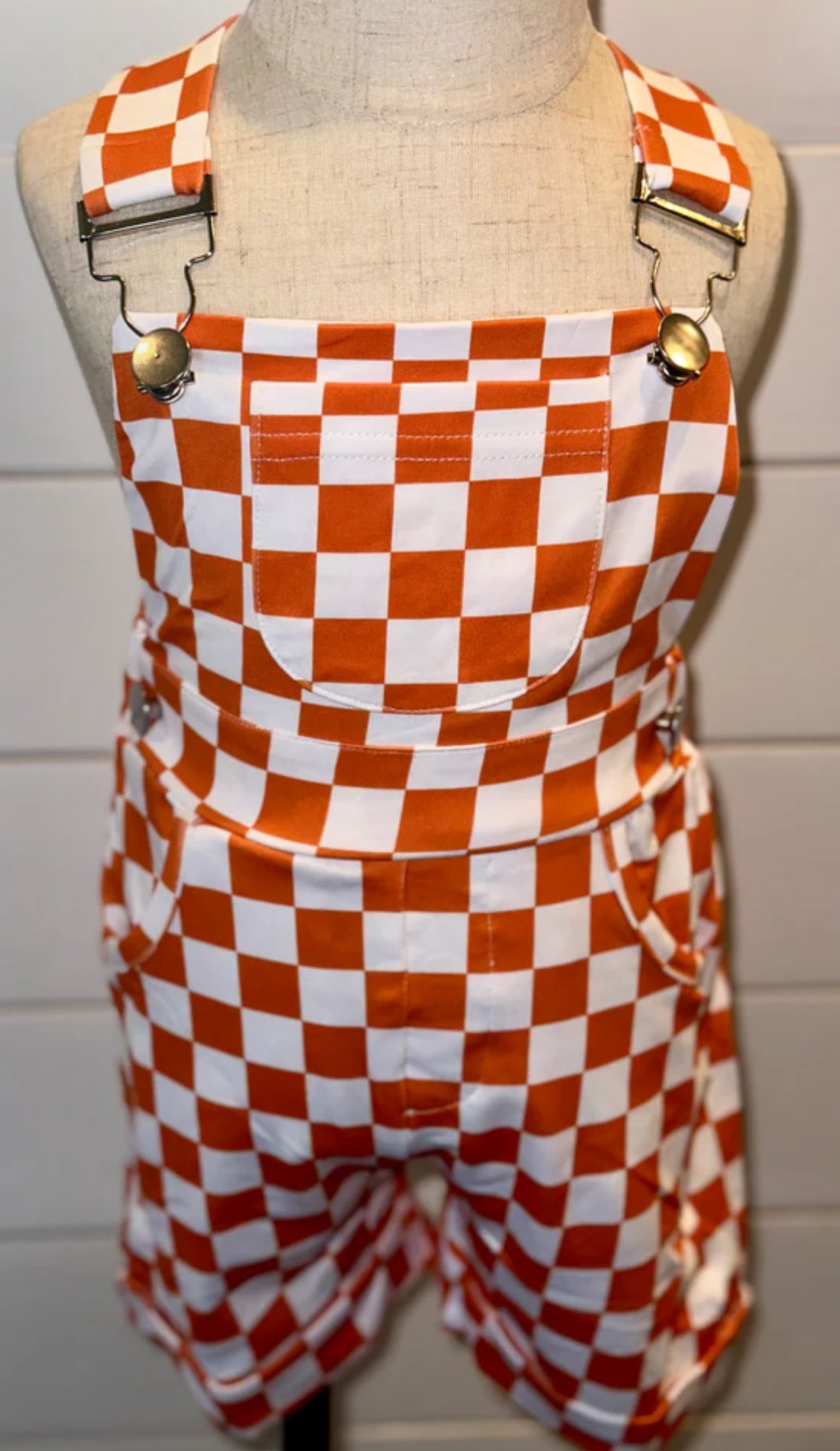 DOORBUSTERS Checkered Overalls Tennessee Youth