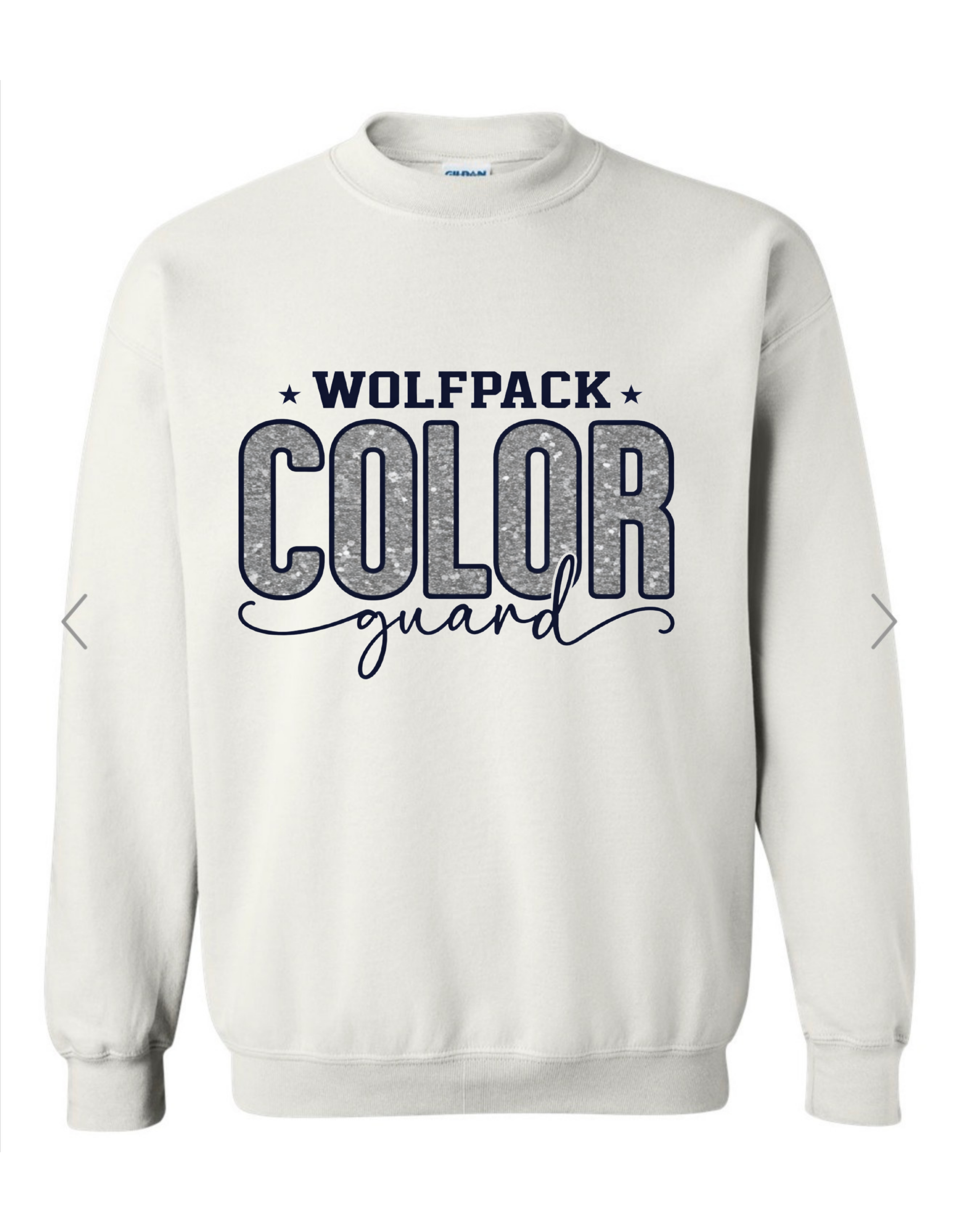 Wolfpack Colorguard Faux Glitter on White