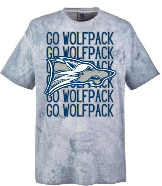 North Paulding Wolfpack Mascot Stacked Tee