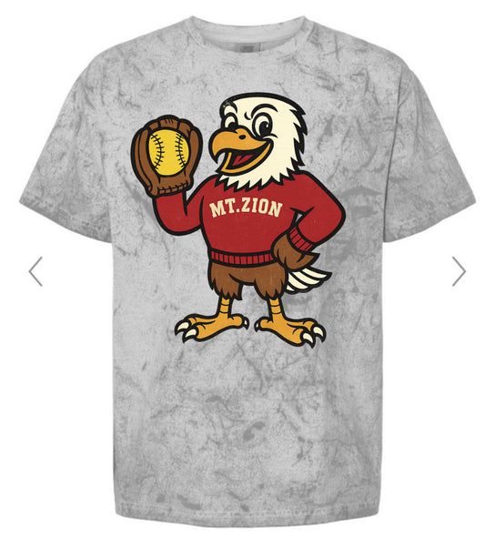 MT ZION EAGLE MASCOT SOFTBALL SMOKE COLORBLAST TEE