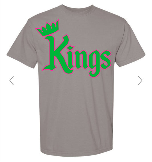 Kings Logo Grey Comfort Color Tee