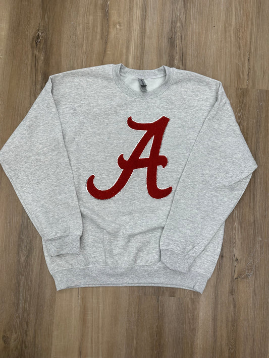 Alabama chenille embroidered patch sweatshirt