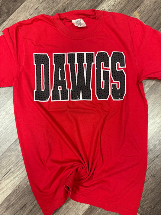 DAWGS RED Sequin Tee