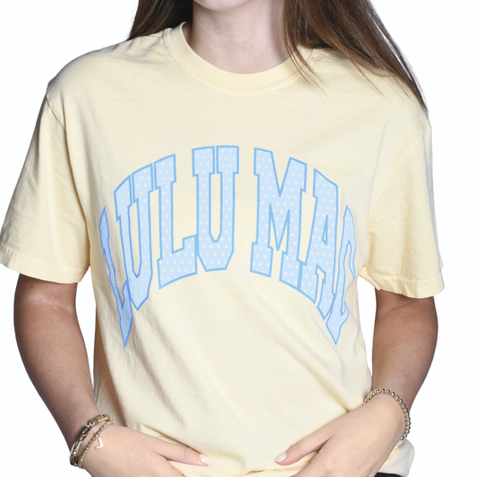 LULU MAC Polka Dot Adult Butter Comfort Colors Tee