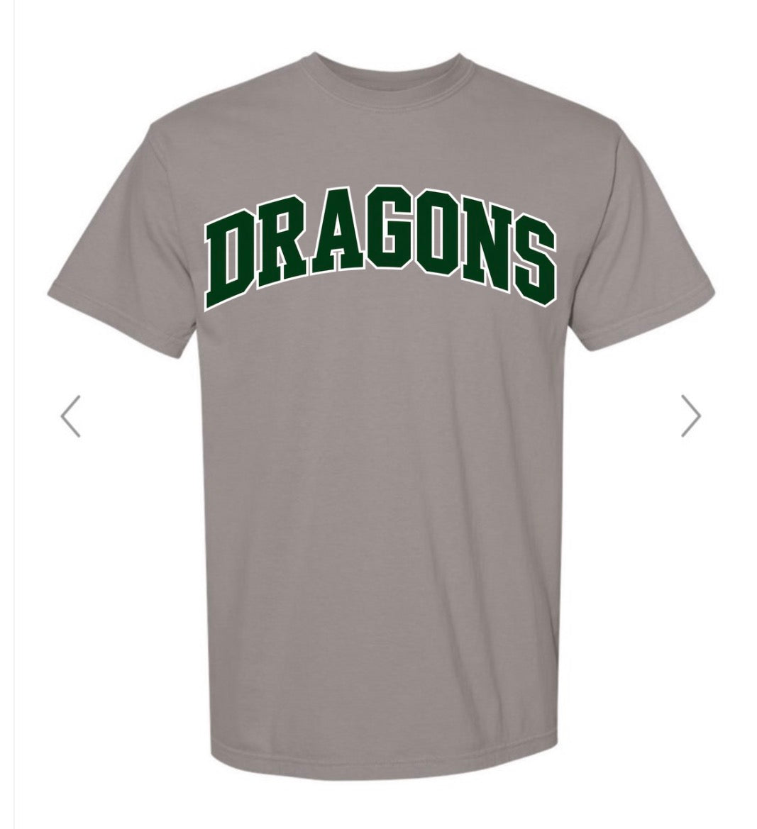 Dragons varsity letters gravel gildan