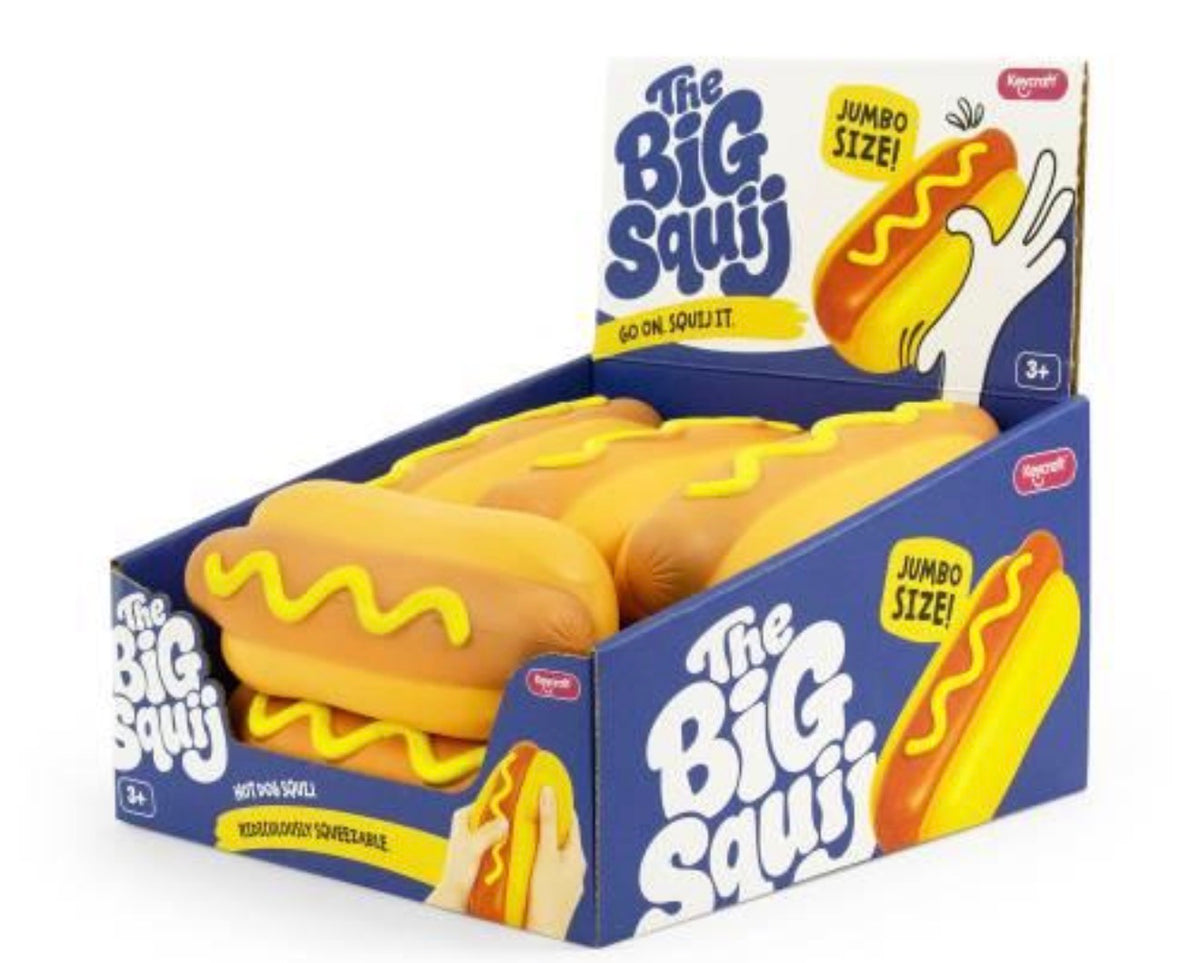 The Big Squiji- Hotdog Squishy Jumbo- Keycraft