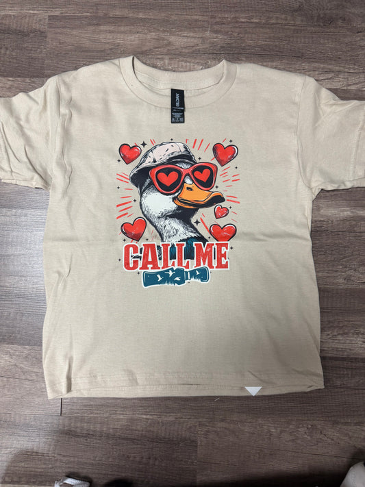 Call me mallard duck youth tee