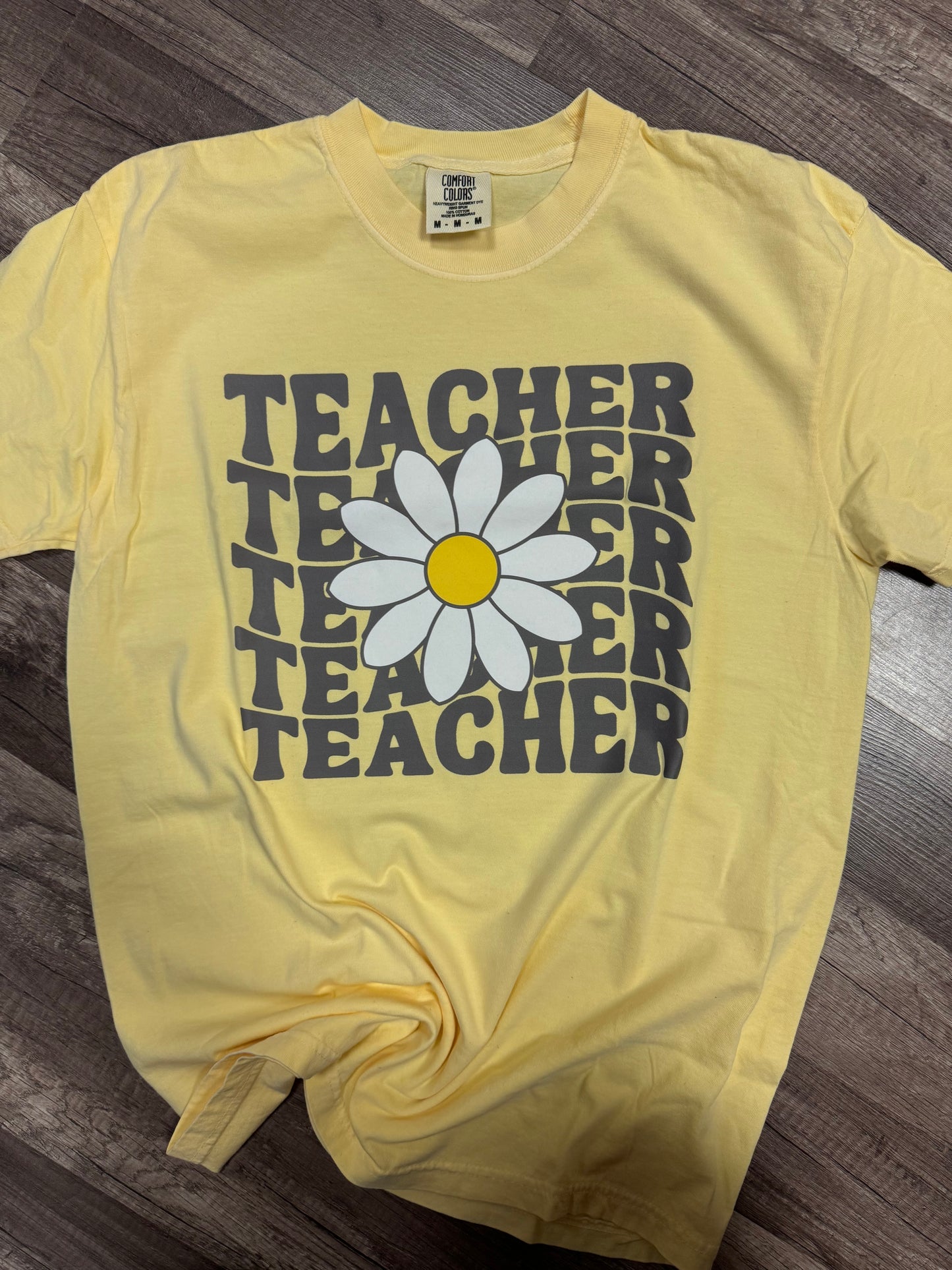 Teacher Stacked Daisy Tee