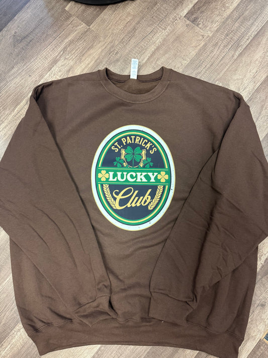 St Patricks Lucky Club Brown Sweatshirt