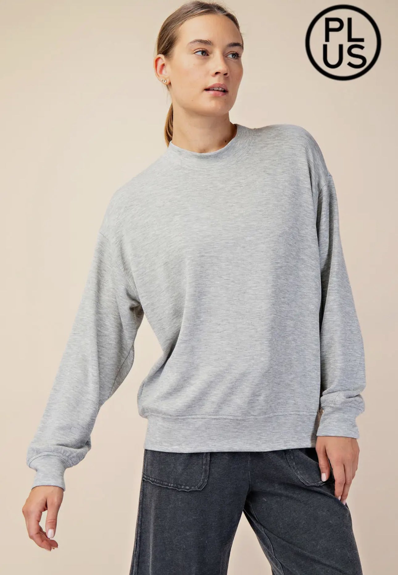 Modal Poly Span Scuba Mock Neck Pullover