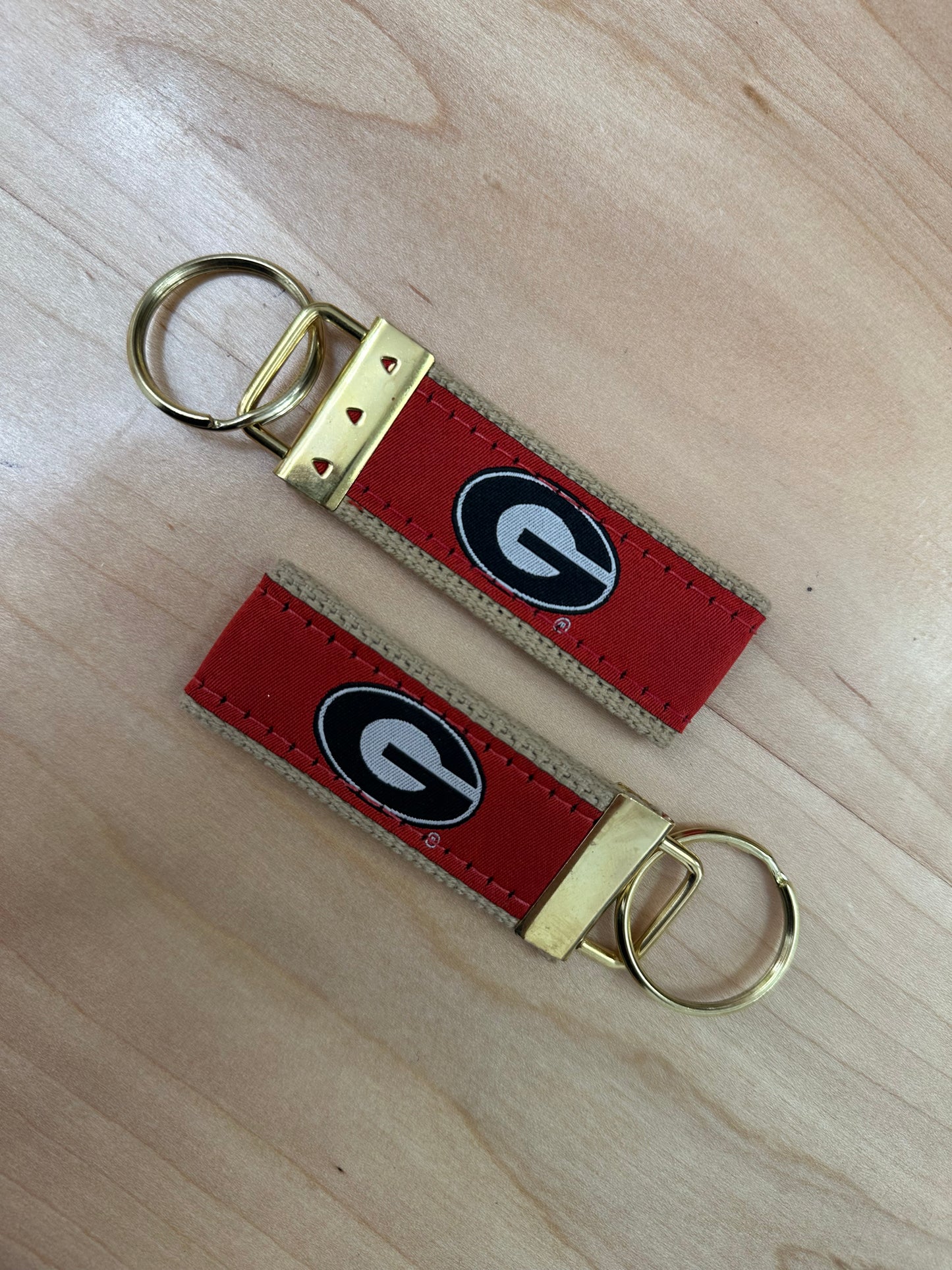 University Of Georgia G Red/Black Key Fob