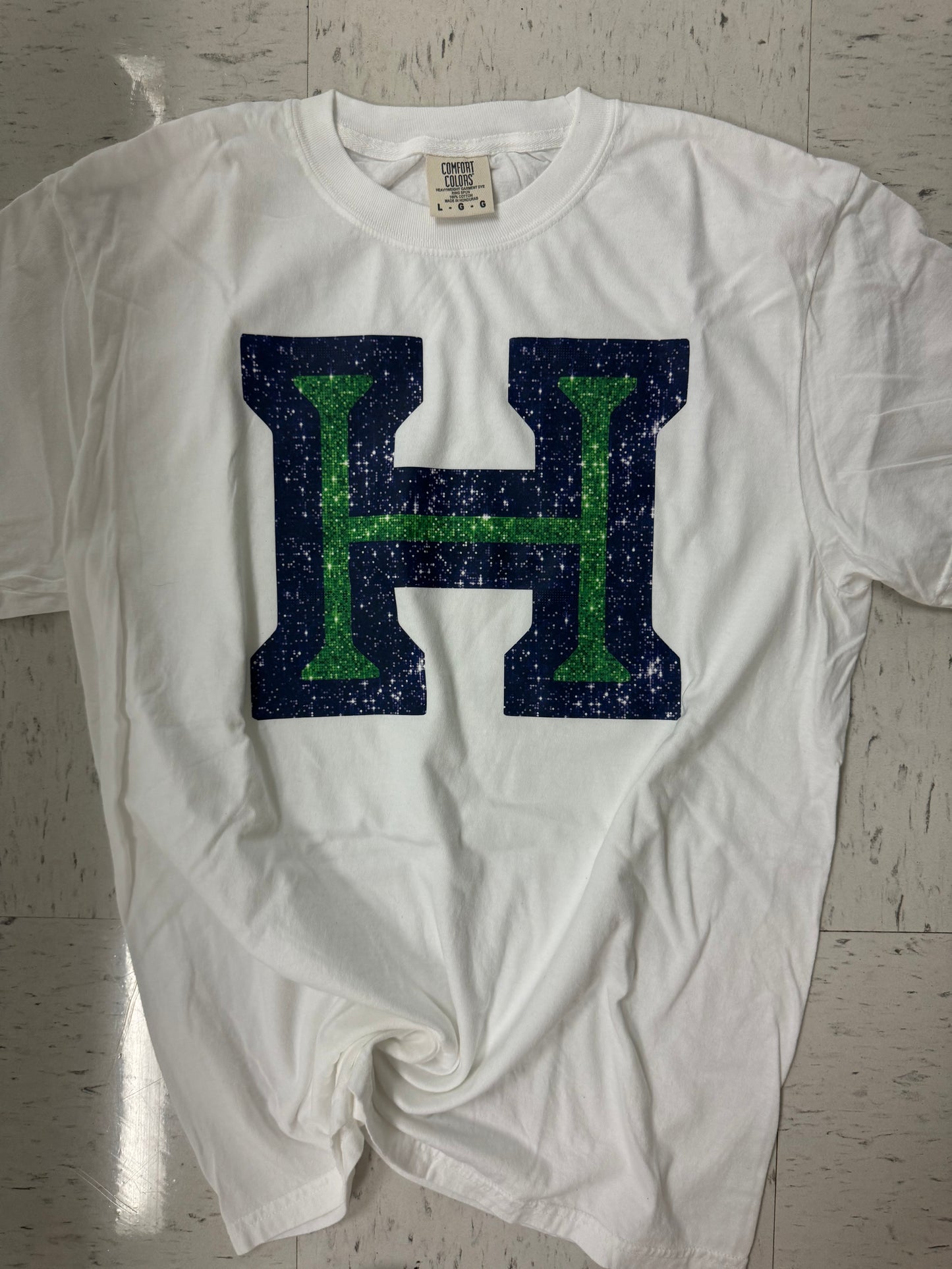 Hoyas H Faux Glitter Tee