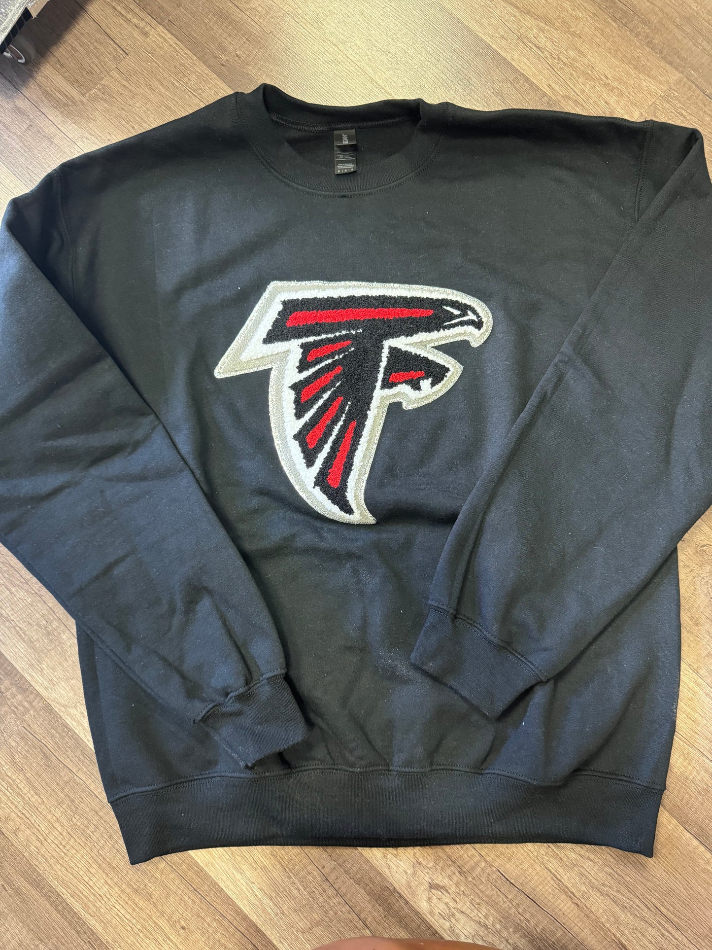 Atlanta Falcons chenille embroidered patch sweatshirt