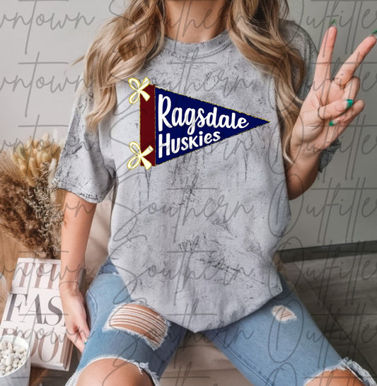Ragsdale Huskies Pennant Flag Tee