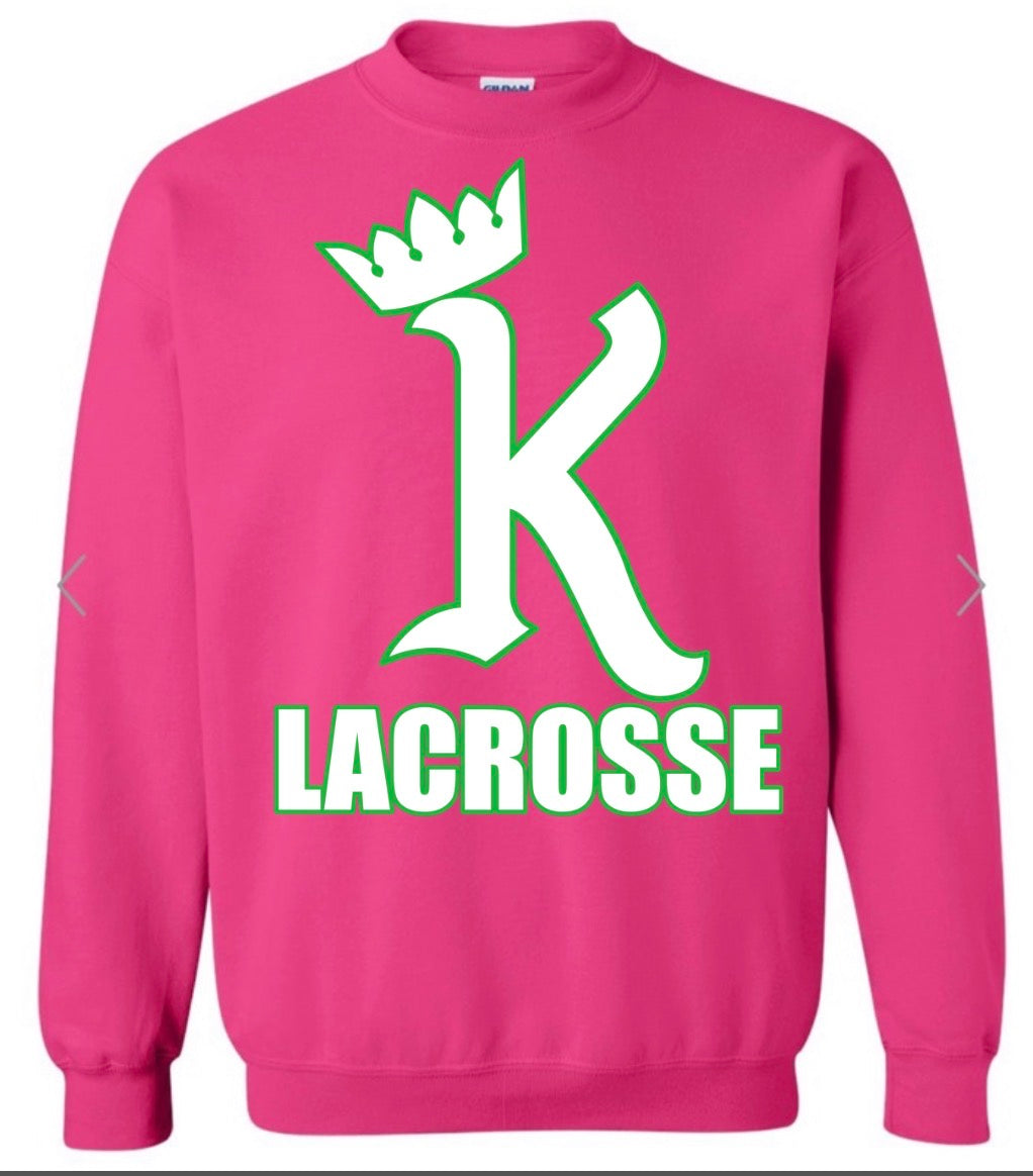 Big K Kings Lacrosse Pink Gildan Sweatshirt