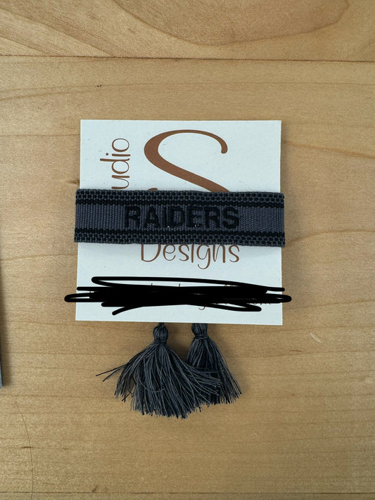 Embroidered Tassel Bracelet - Raiders