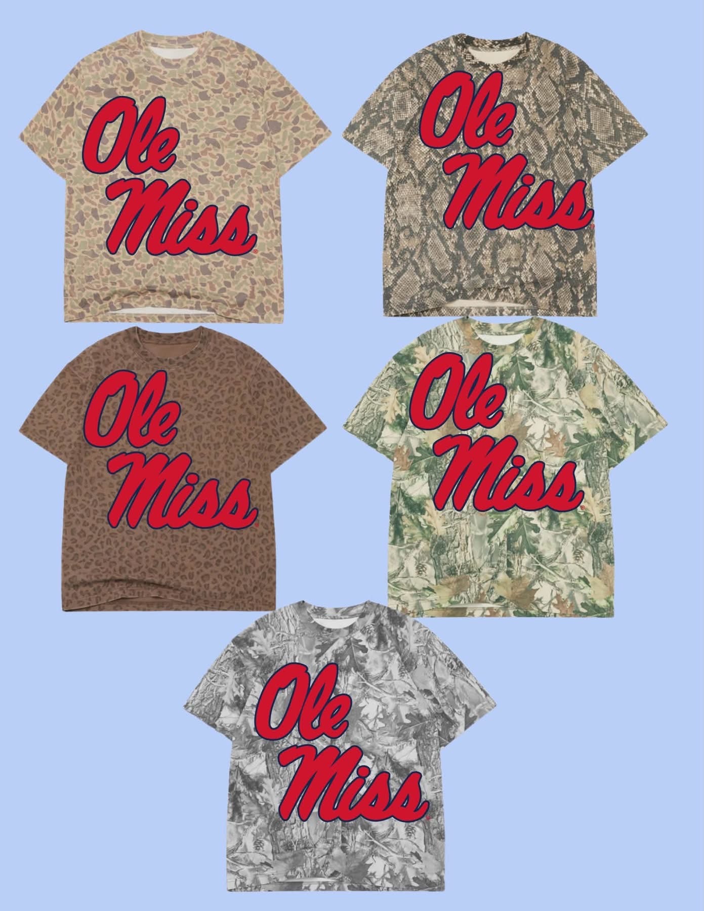 OLE MISS Logo Printed Tee