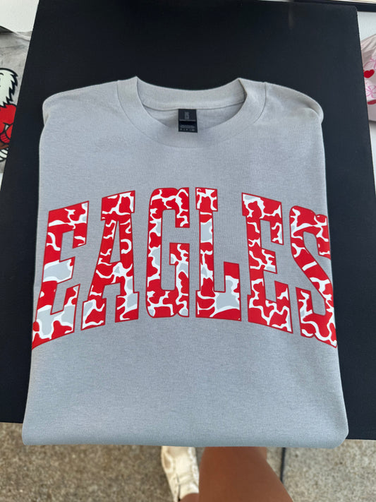 Eagles red & grey camo on grey