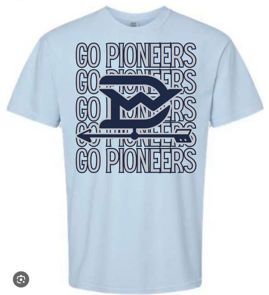 Due West Pioneers Mascot Stacked Tee