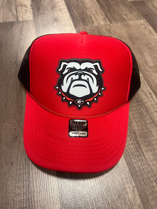 Red/Black Georgia Bulldogs Trucker Hat