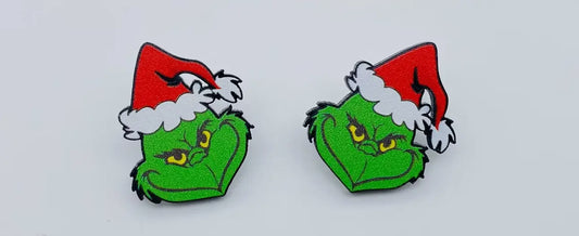 Acrylic Grinch Studs