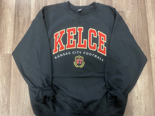 Kelce sweatshirt on black