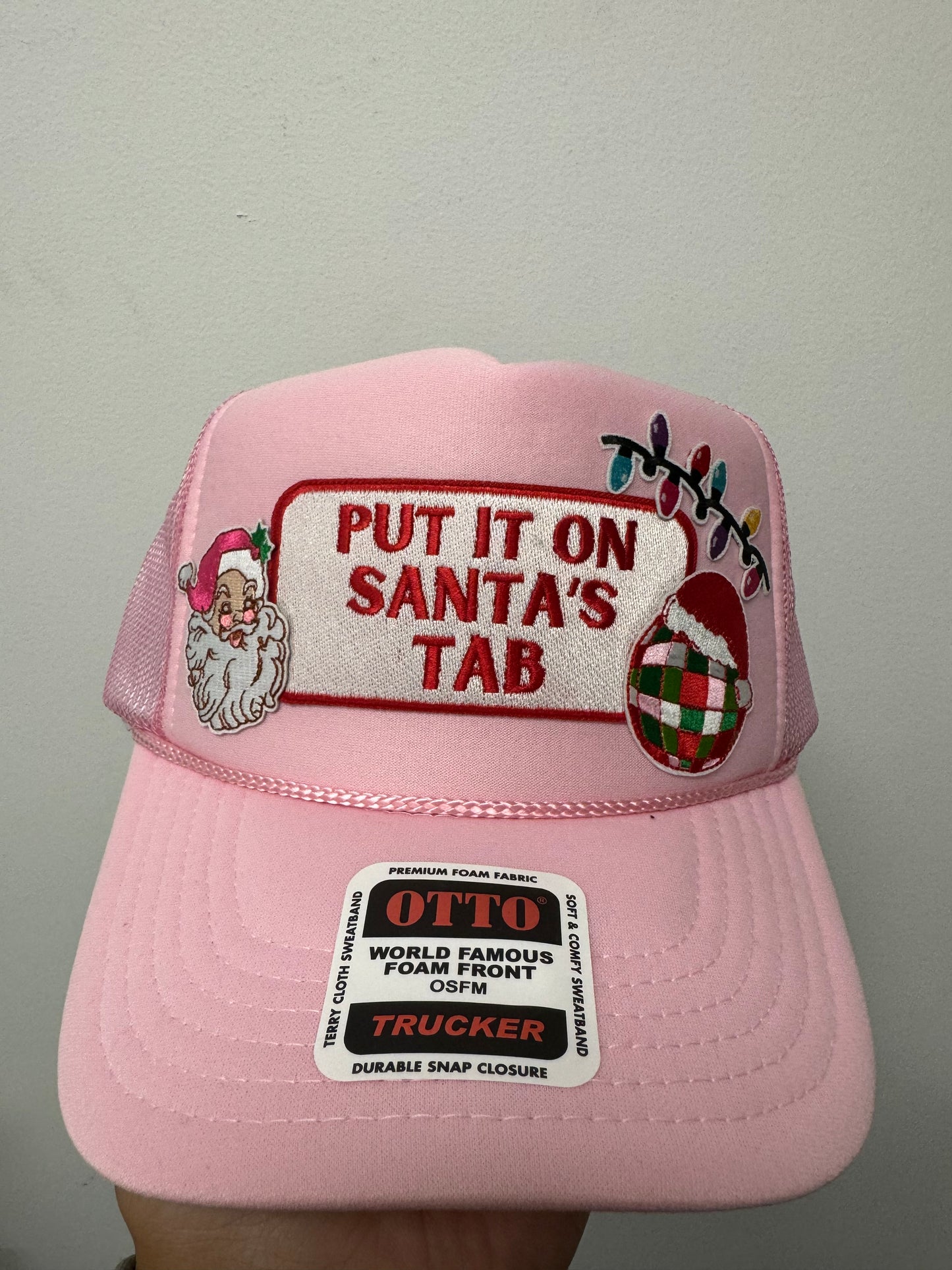 Put it on Santa Tab Pink Trucker Hat