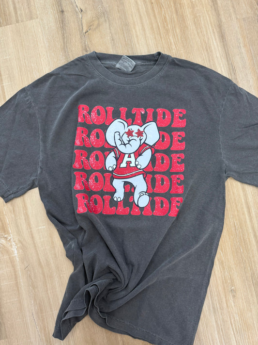 Roll Tide Stacked Mascot Tee