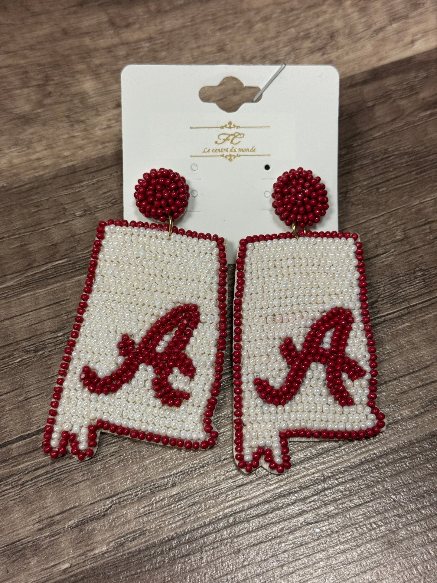 Alabama A State Beaded Earring