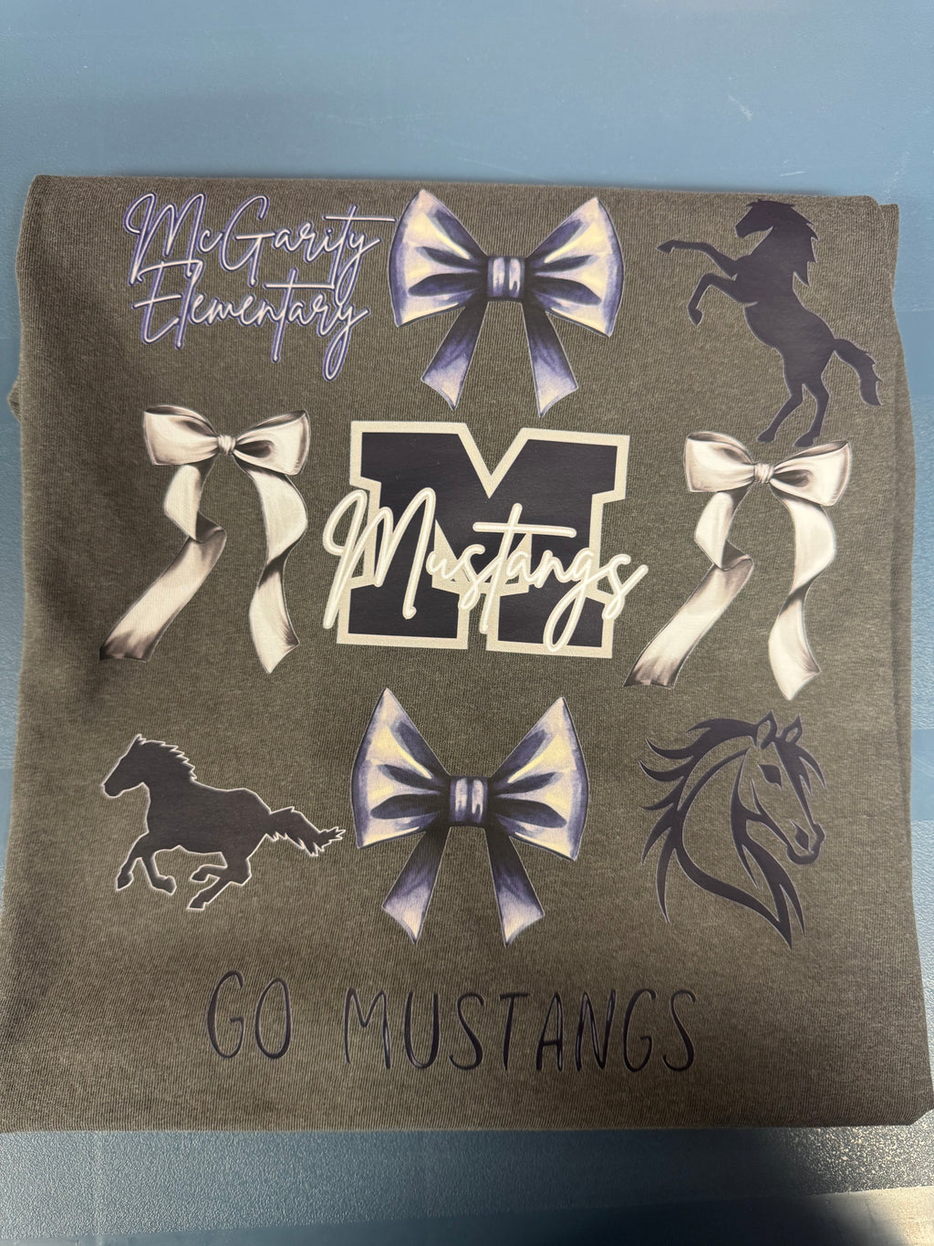 McGarity Mustangs Bow Collage