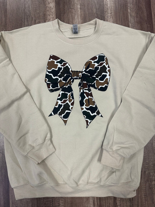 Camo Bow Sweatshirt