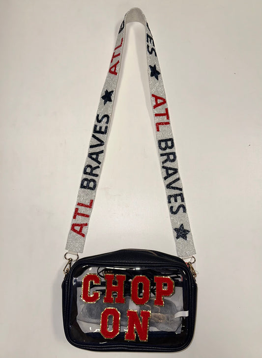 Chop On, with ATL Braves Beaded Strap Clear Bag