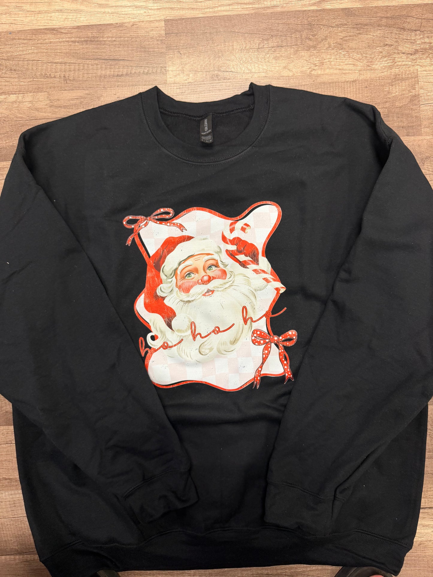 Santa Ho Ho Ho Portrait with Bows Short Sleeve/ Long Sleeve/ Sweatshirt