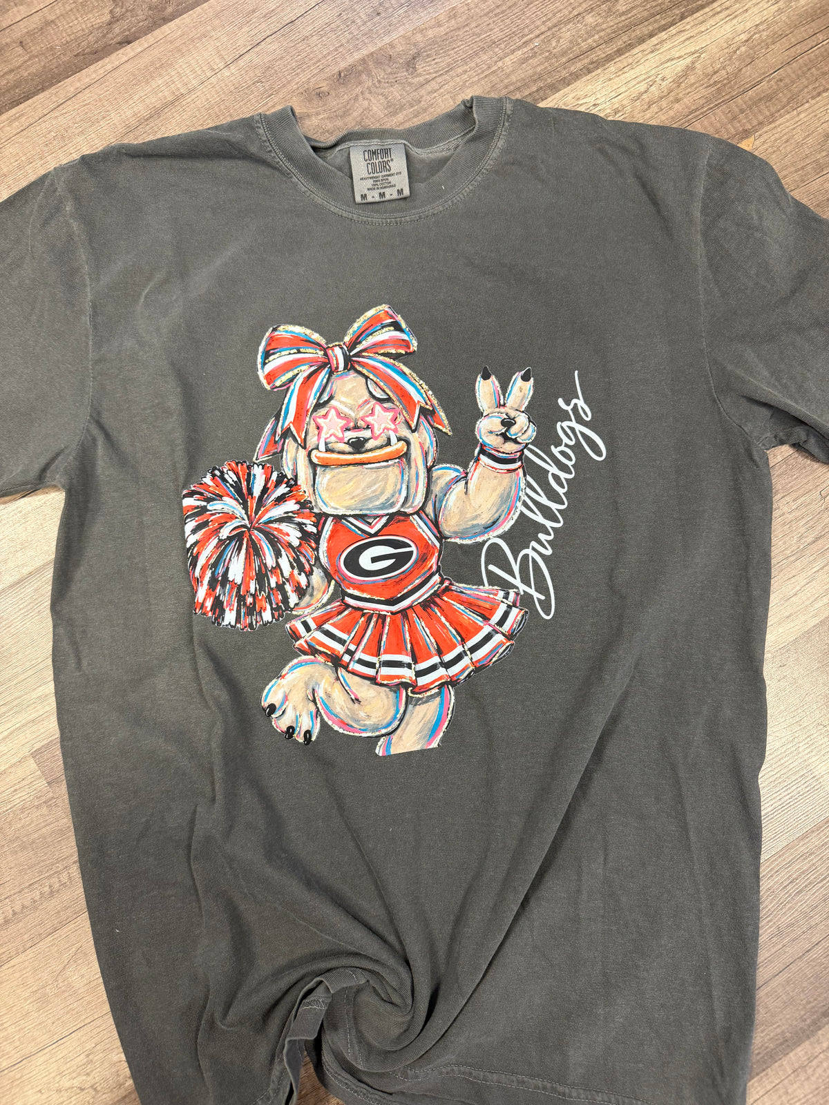 Girly GA Bulldog Cheerleader Tee