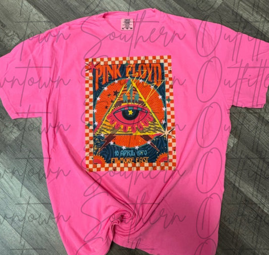 Pink Floyd Vintage Neon Pink Tee