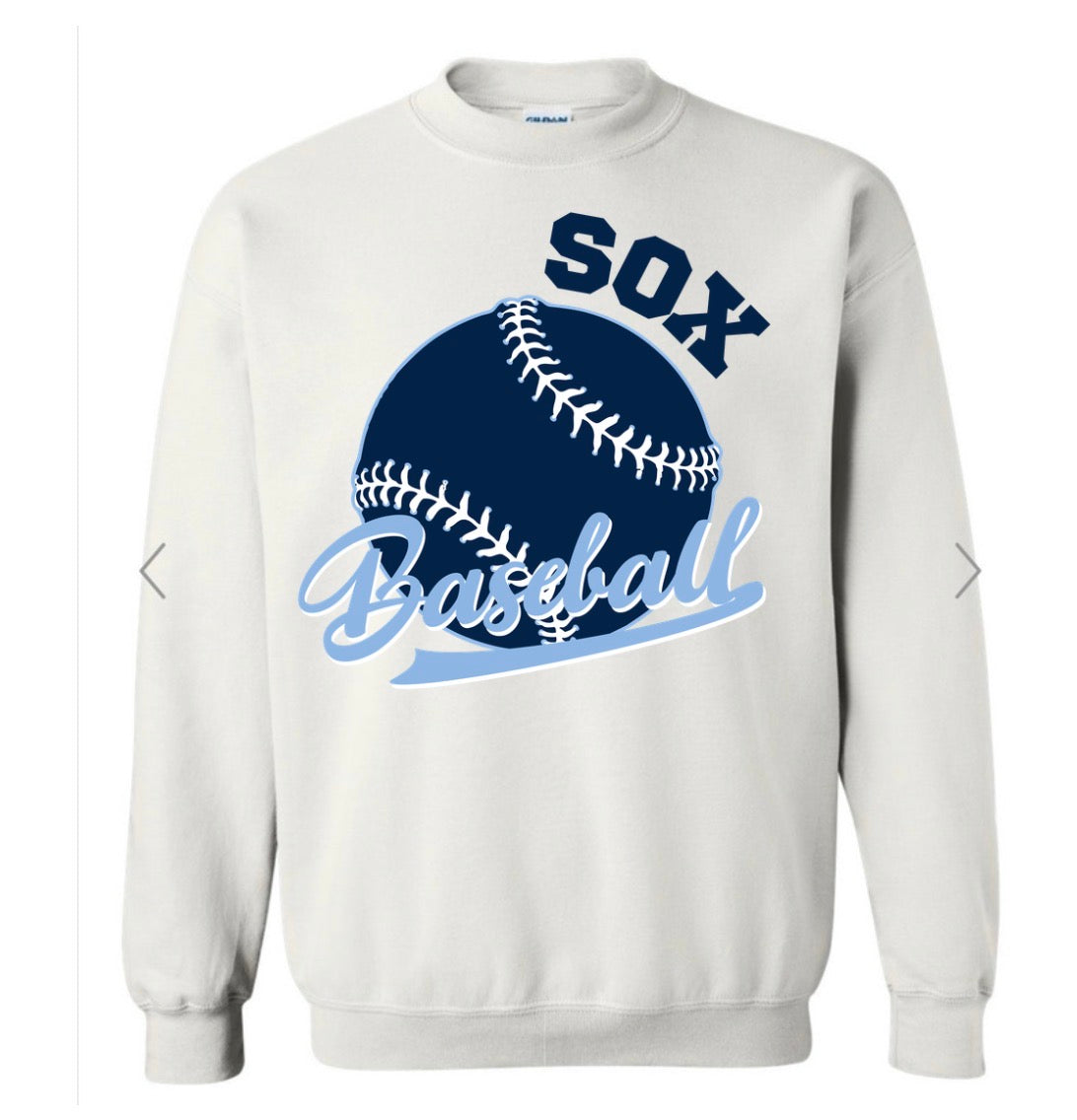 Sox Baseball with ball on white