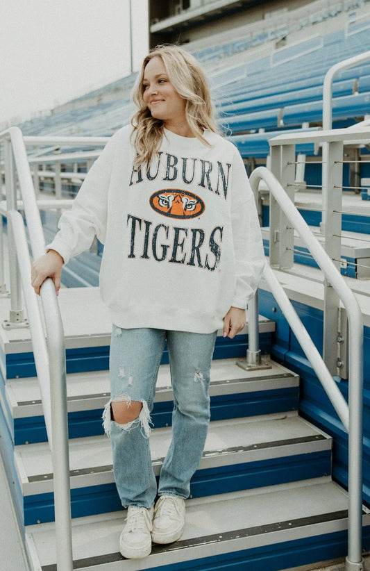 Auburn Wynn Star Sleeve Crewneck
