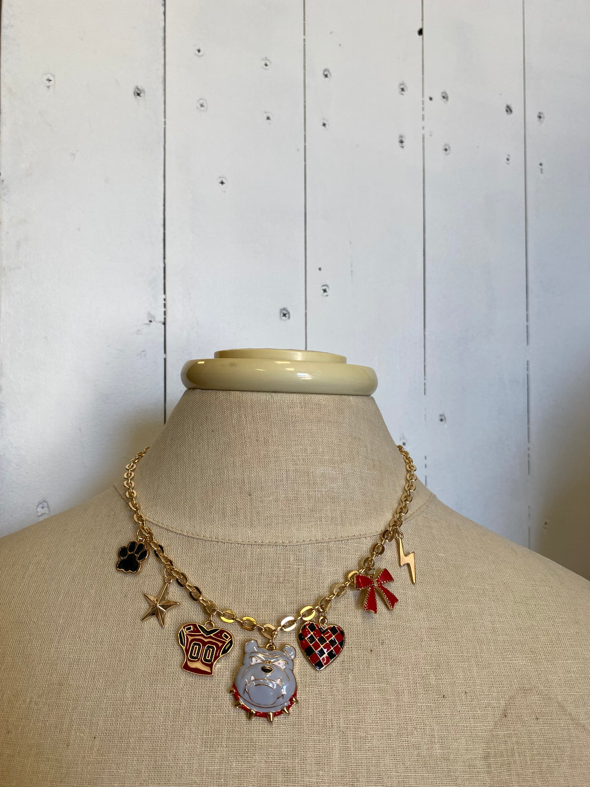 Gold Georgia Charm Necklace