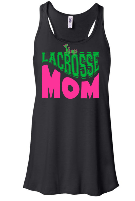 Kings Lacrosse Mom Flowy Black Racerback Bella Canvas Women’s