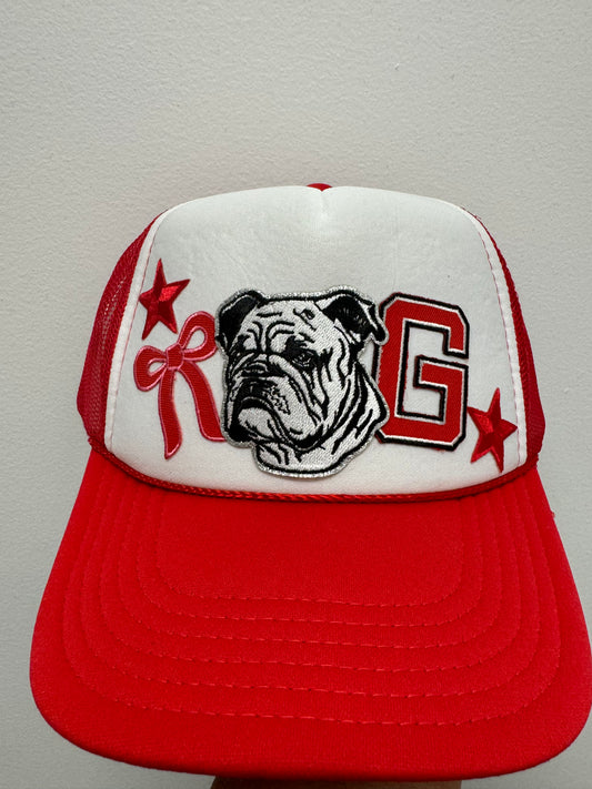 Georgia Bulldog G Bow Star Trucker Hat