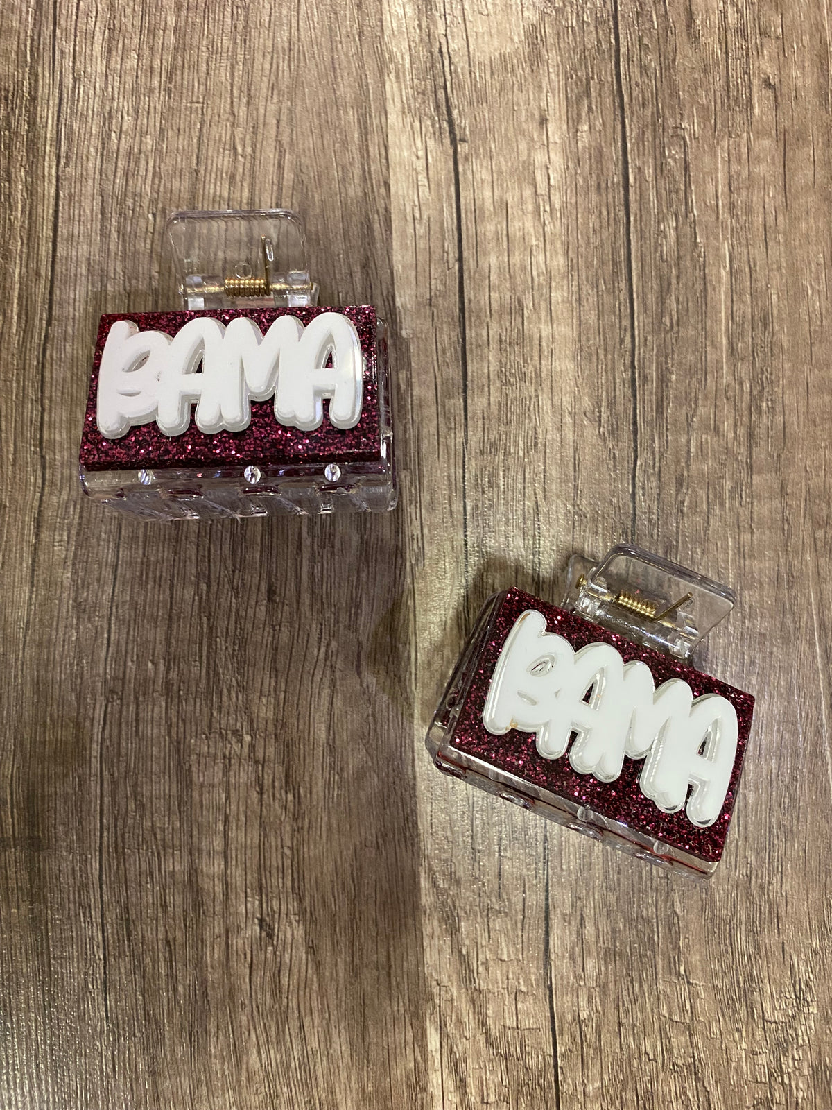 Alabama Glitter Mini Hair Clip