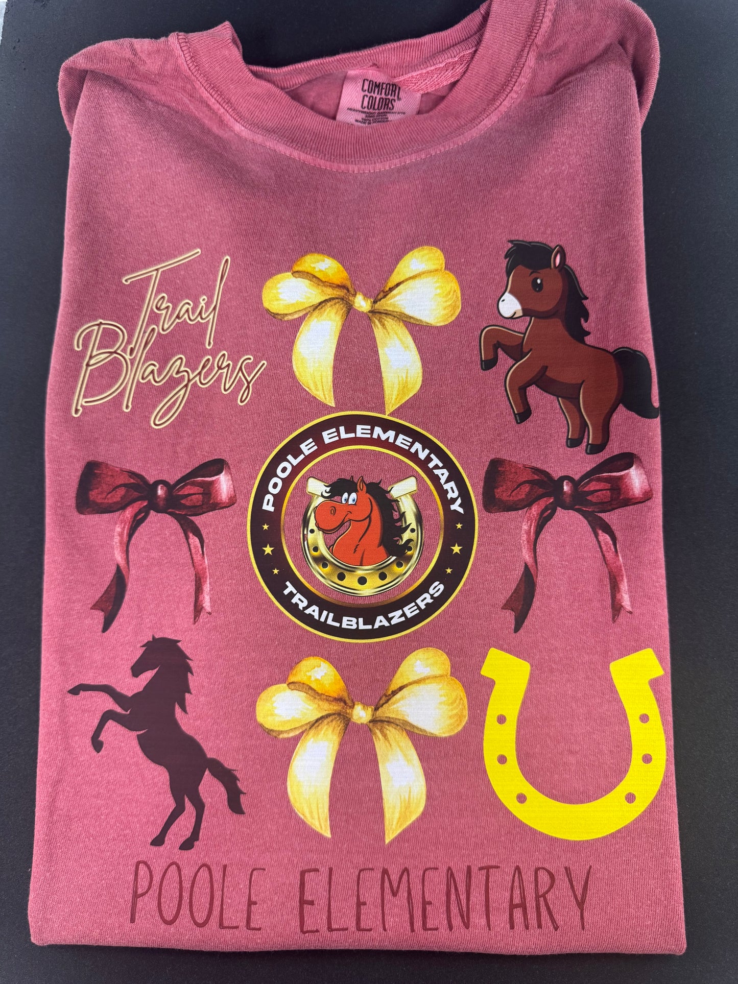 Poole Trailblazers Bow Collage On crimson